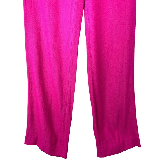 Kate Spade Stargazer viscose hot pink pants Sz 4 magenta fuchsia pink - Picture 6 of 9